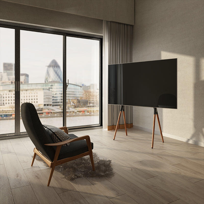 TV-gulvstand - 49-70" maks. 40kg, valnøddetræ