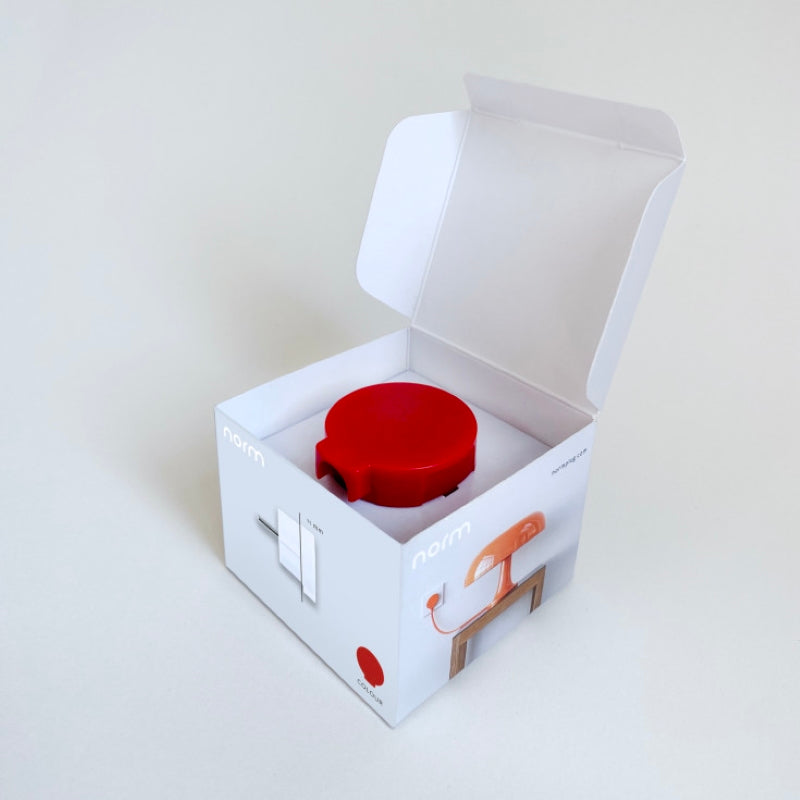 NORM flad stikprop, rød - Schuko