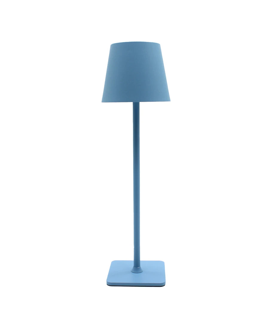 Opladelig LED bordlampe, Lyseblå, touch dæmpbar