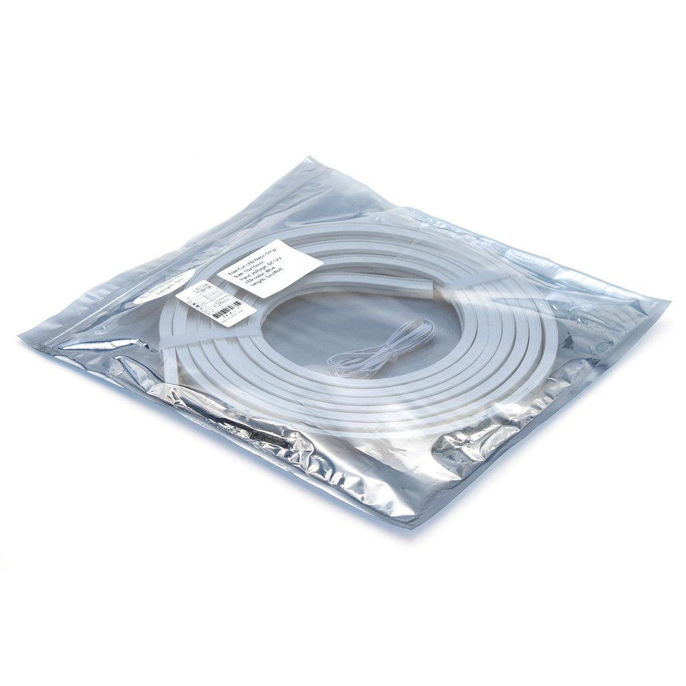 10m Varm hvid LED strip - Fleksibel neon flex belysning med 10x10 mm dimensioner, 10W/m, 24V, RA81