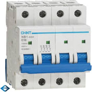 Automatsikring Chint NB1-63H, C 10A 3P+N, 10kA