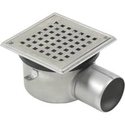 BLÜCHER 75 mm afløbsskål til beton, uden studs, vandret, lav