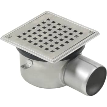 BLÜCHER 75 mm afløbsskål til beton, uden studs, vandret, lav