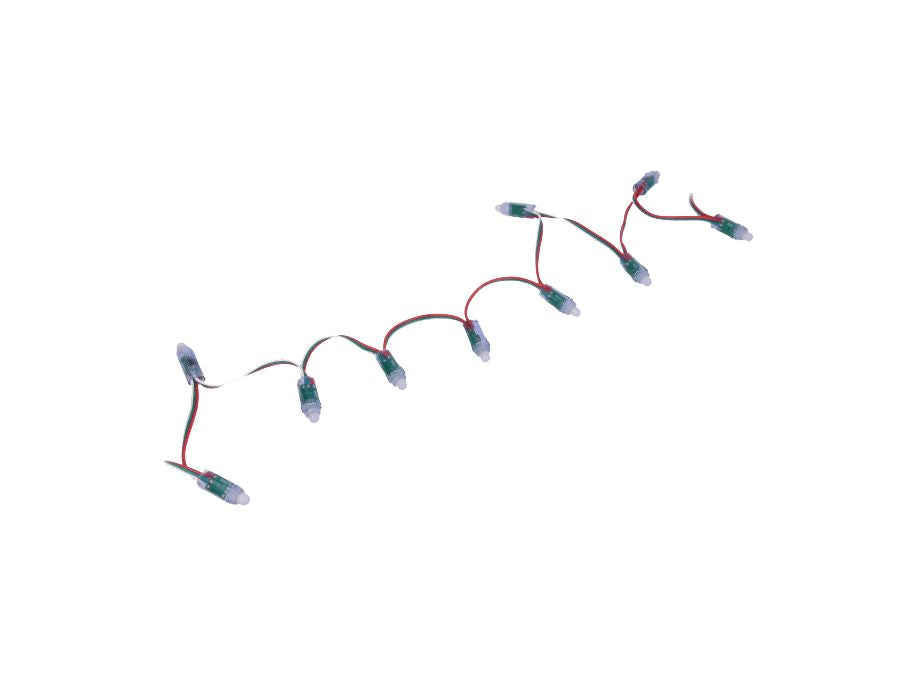 Smart LED WS2811 lyskæde - 5V, Ø12mm, 50 LEDs (5,5m)