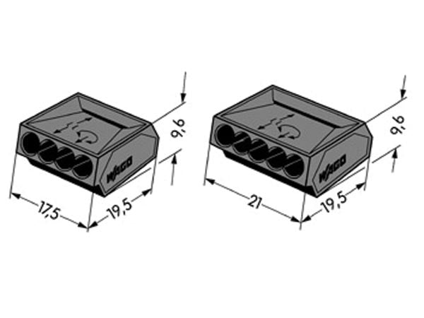 Isoleret klemmekonnektor t. samledåse, 5-leder (1 stk.)