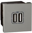 Arteor dobbelt usb 2400ma 2 moduler magnesium