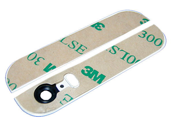 Top og bund glas bagcover til iPhone 5S - Hvid