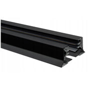 Sort 1-faset 1 meter skinnespot med tilslutning og endeprop til 230V