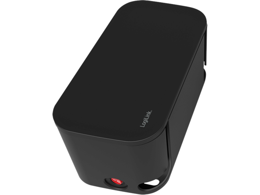 Kabelskjuler boks inkl. stikdåse - 285 x 145 x 130mm, Sort