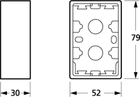 FUGA kompatibelt underlag - 1.5 modul, Hvid