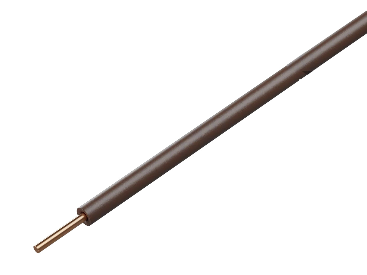 Inst. ledning - 1 x 2,5mm² PVC, H07V-U, BRUN (metervare)