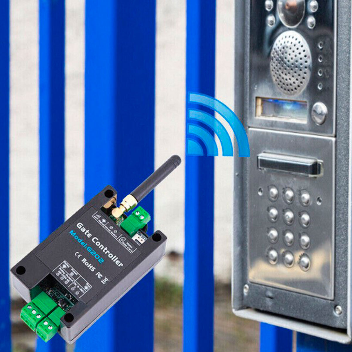 GSM styringsmodul - 1 relækontakt, til SIM-kort (2G/4G)