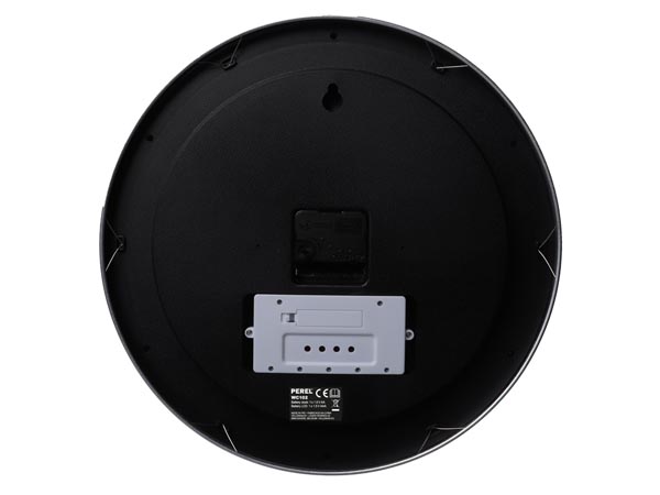 Analog vægur m. LCD display - Termo- og hygrometer, Ø35cm