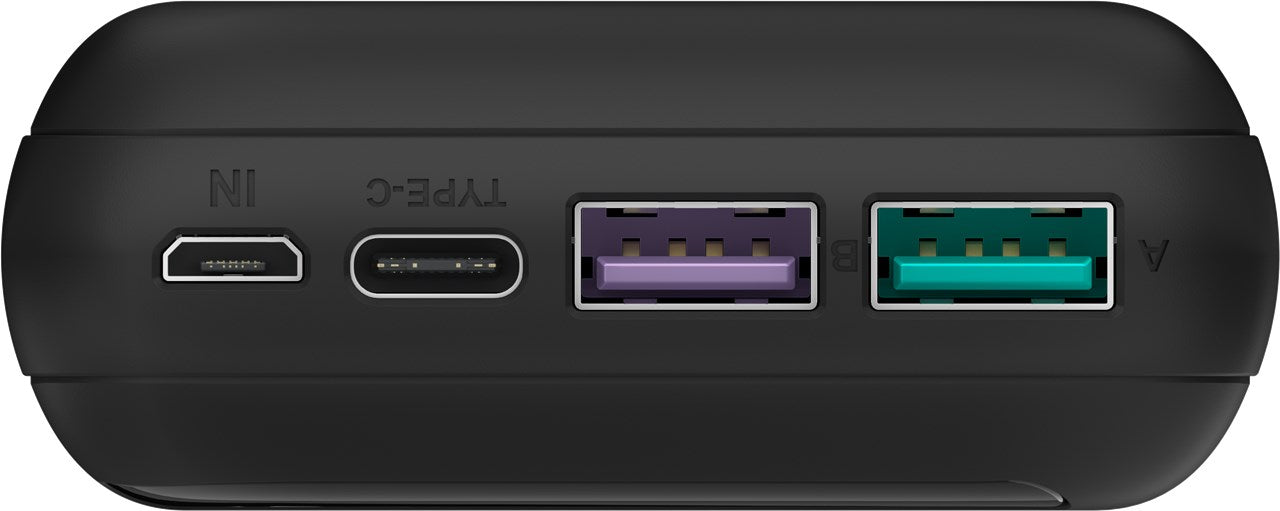 Powerbank m. LED display - USB-C PD, QC, 5V 5A, 20.000mAh