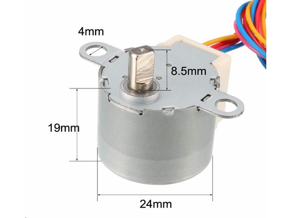 Stepper motor - 12V, 4-fase, 5 ledn.
