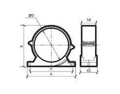 Monteringsklips - Rund, Ø104mm