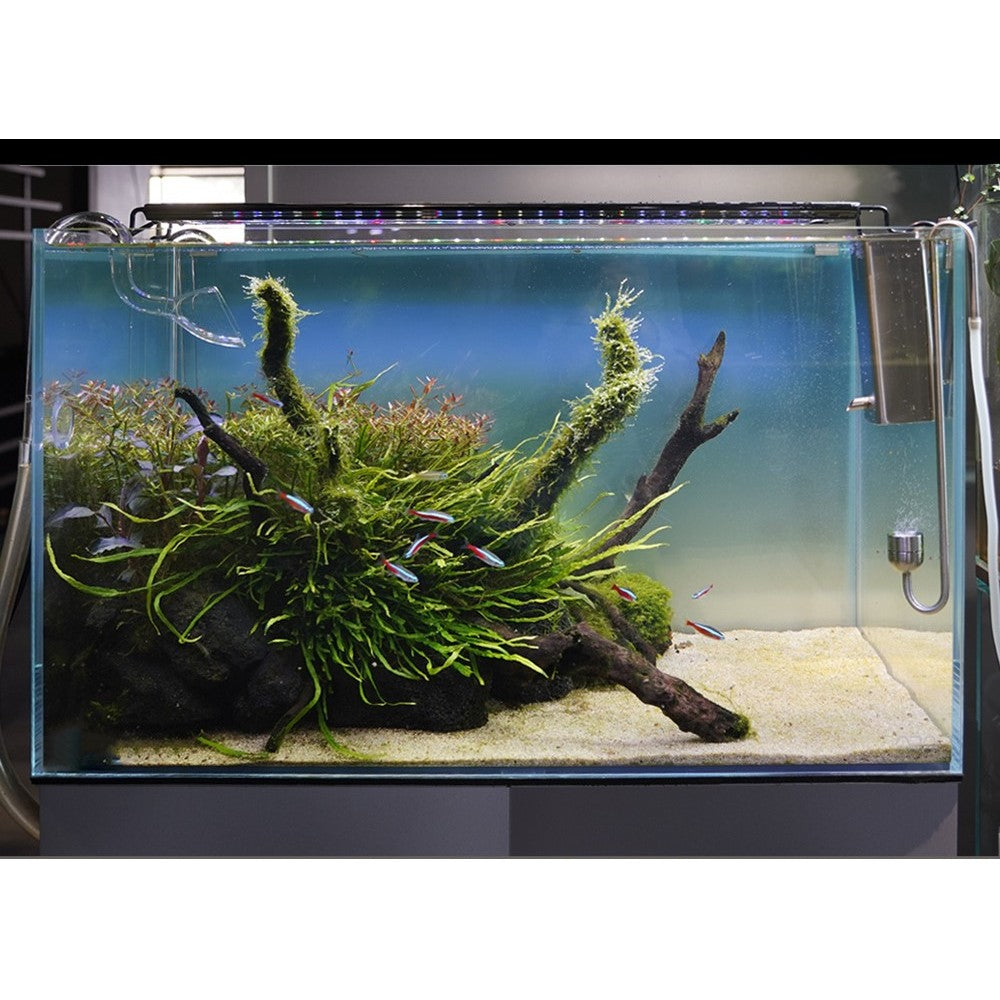 Akvariearmatur med 16W LED i hvid/blå/rød/grøn, justerbar længde, IP66 - 60-75 cm