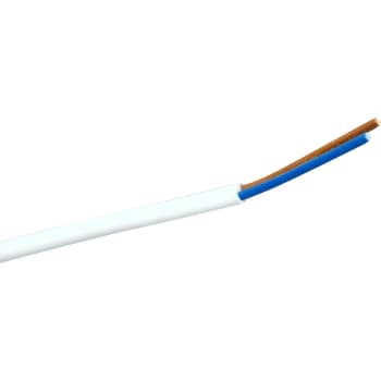 Ledning H03VV-F Rund 2x0,75 hvid, 10 meter