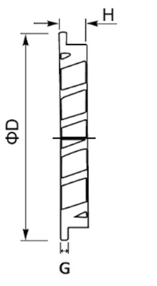 Rund Aluminium væg-ventilationsrist - Ø250mm