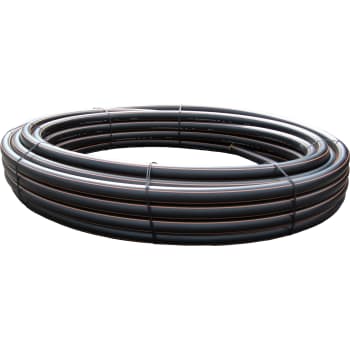 Wavin 50 mm PE80 PN6 jordvarmerør, sort/rød, 100 m, EN 12201