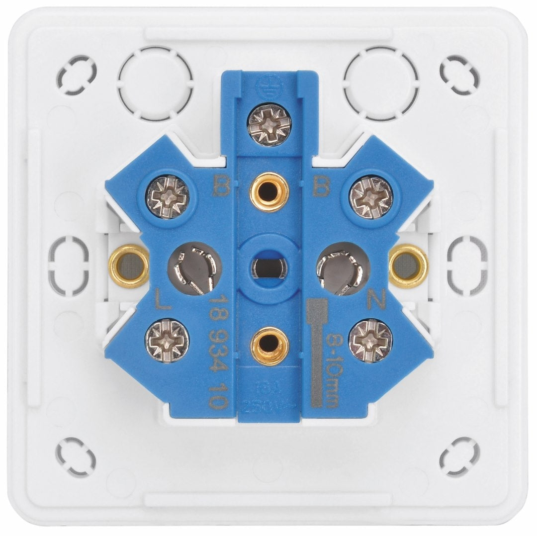 Stikkontakt enkelt med schuko i hvid