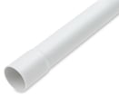 Plastrør UNITE 20 mm PVC hvid L=3M med muffe
