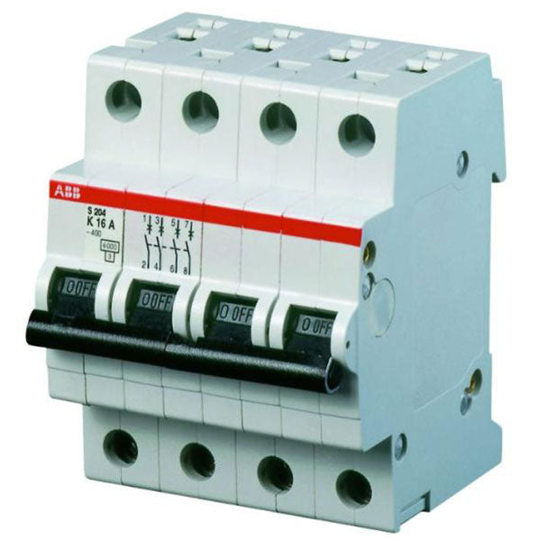 ABB Automatsikring 3P+N 10A C 6kA 4M