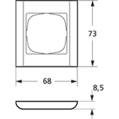 LK Fuga ramme Softline 68 1m - hvid