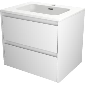Sanibell Proline møbelsæt 61x46,8cm hvid mat, 2 softclose skuffer