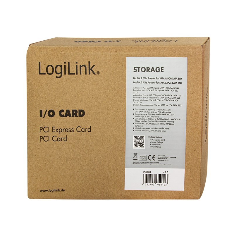 PCI-Express kort - PCIe til M.2 NGFF + SATA til M.2 NGFF SSD