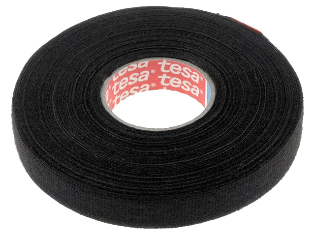 Lærredstape - 15mm bred / 300µm, Sort (25m)