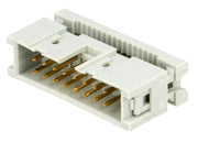 IDC fatning til 1,27mm fladkabel - 16pol (2x8) han (2,54mm)
