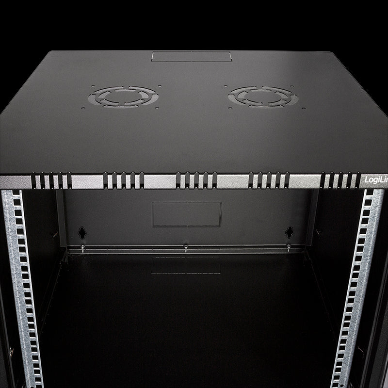 19" væg-rackskab - 6U B540xD400mm, Sort