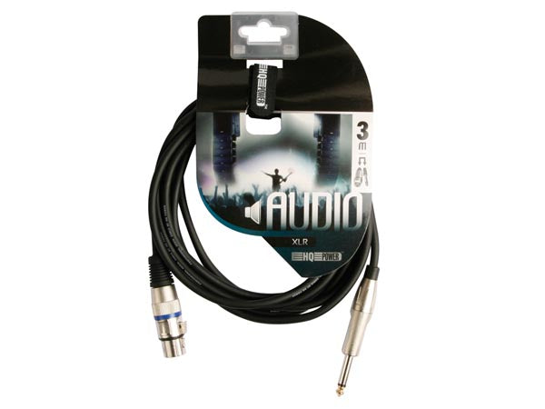 XLR kabel - XLR hun til 6,35mm mono JACK han (3m)
