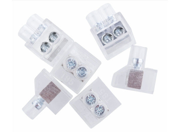 Ledningssamlemuffe - Dobbelt (2 x 2,5mm²), Klar (6 stk.)