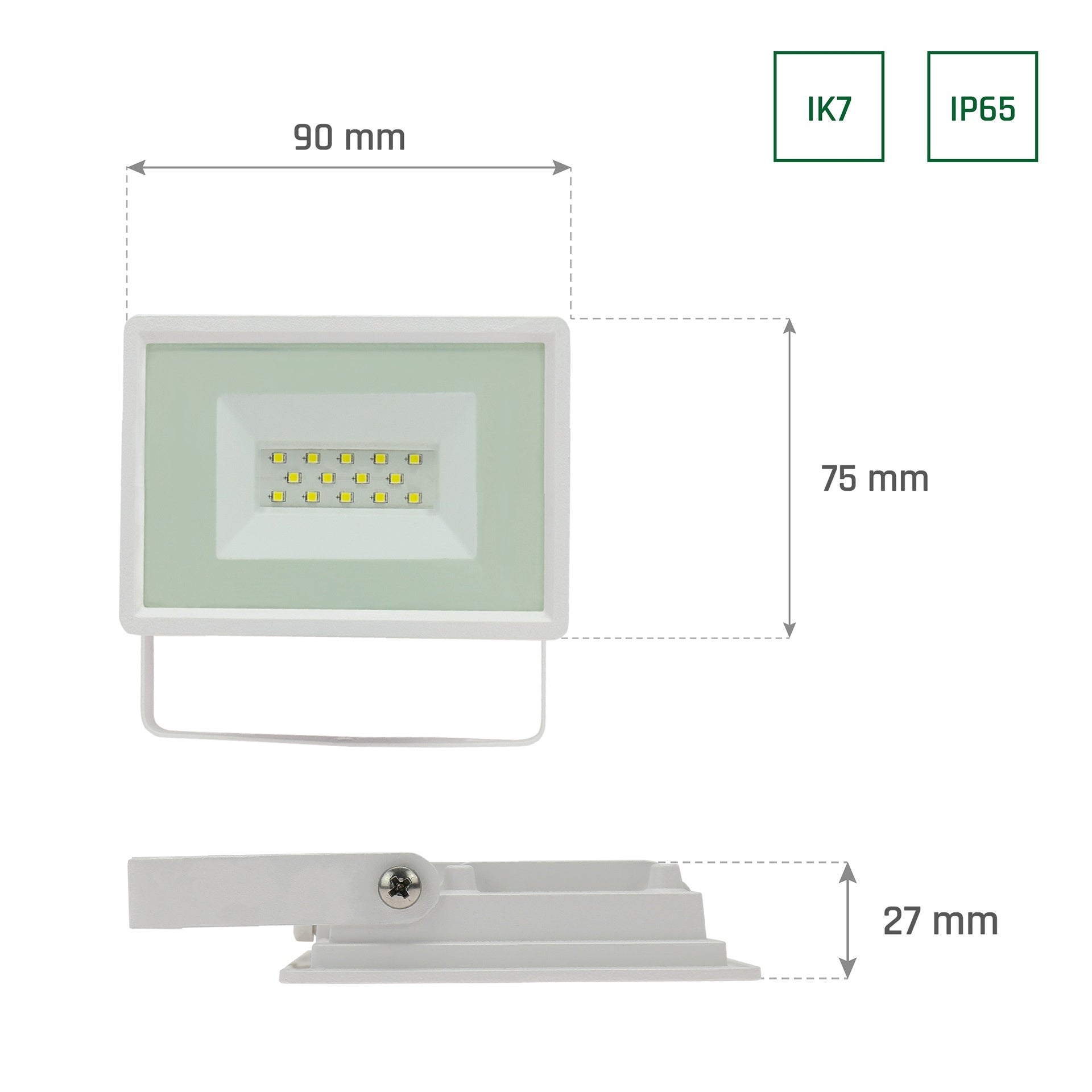 10W LED Projektør 4000K 975 Lumen