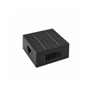 Solcelle sensor væglampe - Sort, roterbar, firkantet, skumringssensor, IP54, 3W, energibesparende