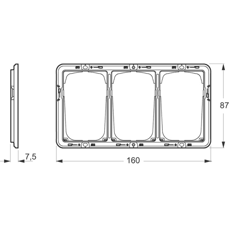 LK Fuga teknisk monteringsramme 3x1½m vandret