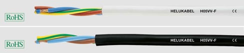Plastkappeledning H05VV-F hvid 3G1