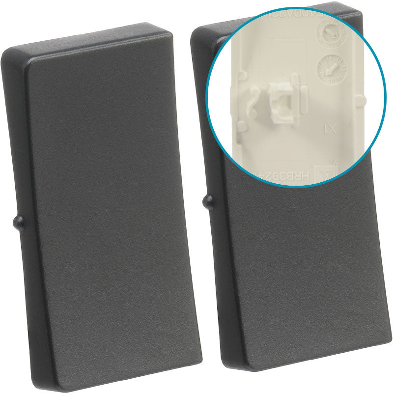 LK Fuga tangentsæt til dobbeltafbryder, ny model - koksgrå