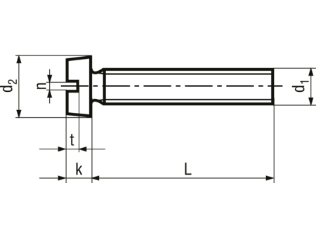 Maskinskrue, cylindrisk - M6x20mm, ligekærv (10 stk.)