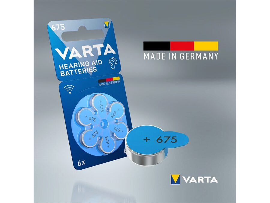 Batteri til høreapparat - PR44/675 (6 stk.)