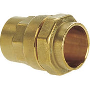 Isiflo 50 mm x 1.1/4" overgang med muffe, messing, PN16