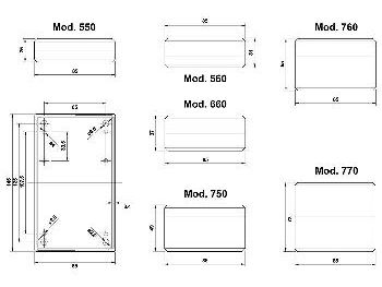 TENCLOS ABS kabinet - Sort (145x85x49mm)