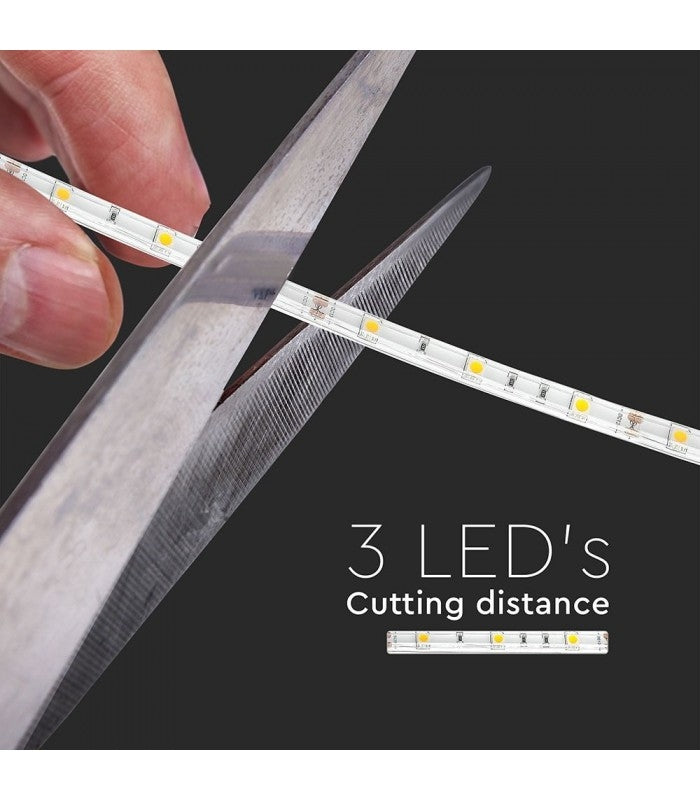 4.8W LED STRIP 6000K kold hvid IP65