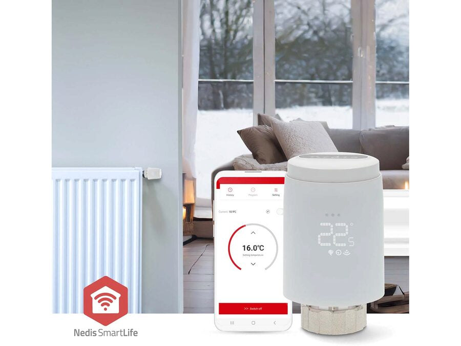 SMARTLIFE Trådløs Radiatortermostat - ZigBee 3.0, LED, Hvid