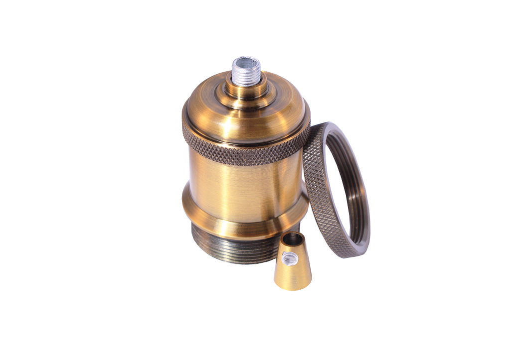 Retro E27 pærefatning - Guld