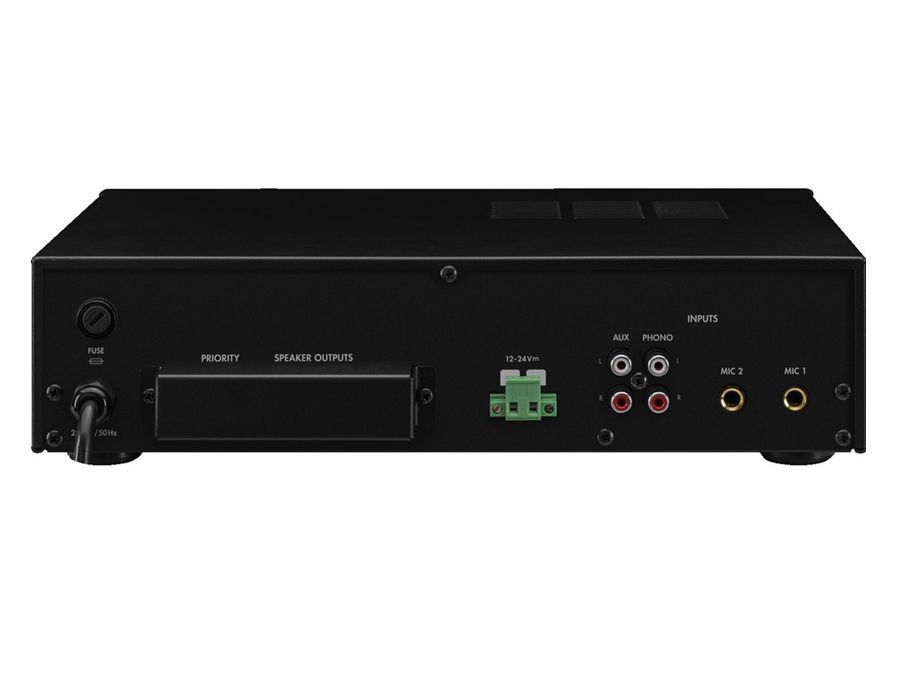 Mono PA mixer forstærker - 1 x 35W / 100V, Sort