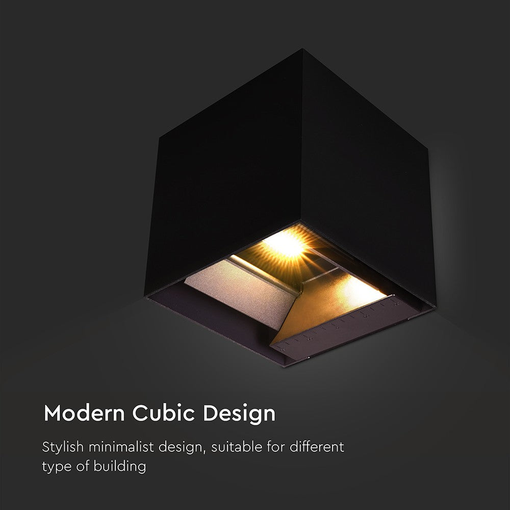 9W Solar Væglampe med LED, PIR sensor og 3i1 funktion, sort hus, vejr- og vandtæt IP65