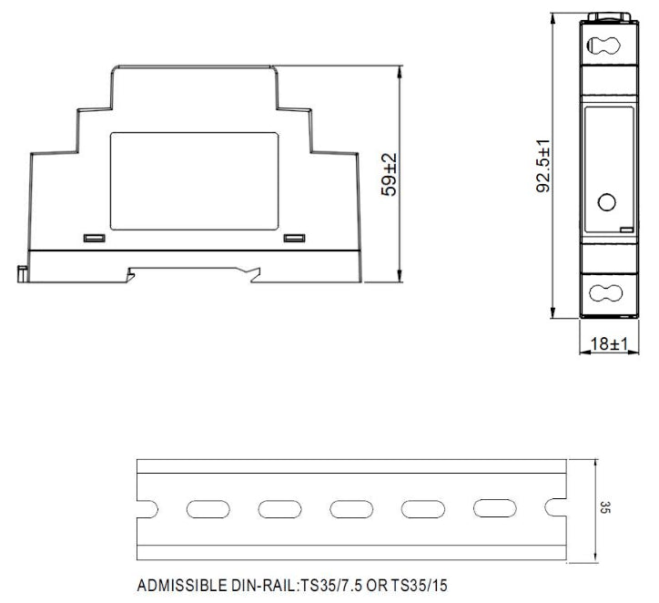 DIN-skinne strømforsyning - 24V / 15,12W (0,63A)
